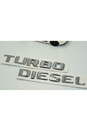 Turbo Diesel Bagaj Krom ABS 3M 3D Yazı Logo