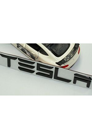 DK Tesla Model 3 Y S X Series Bagaj Siyah Metal 3M 3D Yazı Logo
