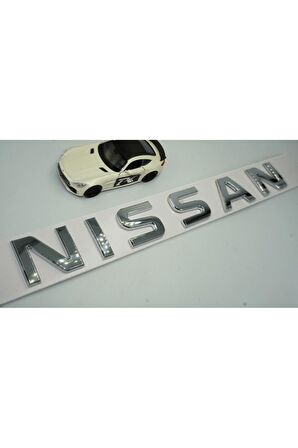 DK Nissan Bagaj 3M 3D Gümüş Krom ABS Yazı Logo Amblem 29x4 Cm
