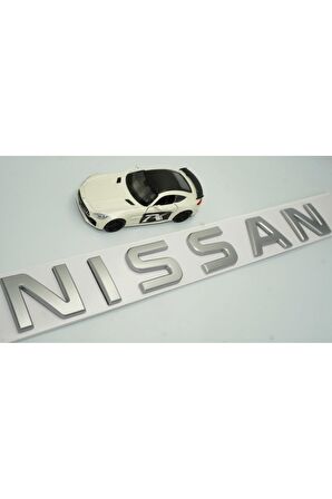 DK Nissan Bagaj 3M 3D Mat Krom ABS Yazı Logo Amblem 29x4 Cm Uyumlu