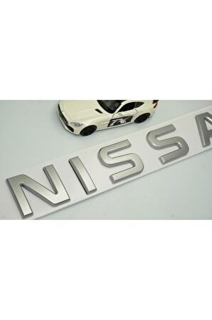 DK Nissan Bagaj 3M 3D Mat Krom ABS Yazı Logo Amblem 29x4 Cm Uyumlu