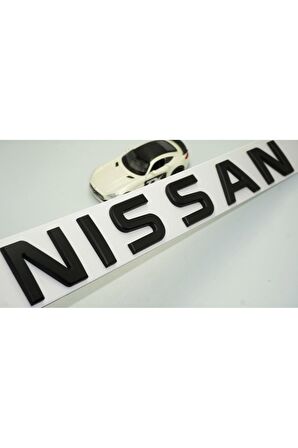 Nissan Uyumlu Bagaj 3M 3D Mat Siyah ABS Yazı Logo Amblem 29x4 Cm