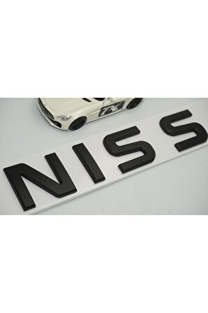 Nissan Uyumlu Bagaj 3M 3D Mat Siyah ABS Yazı Logo Amblem 29x4 Cm