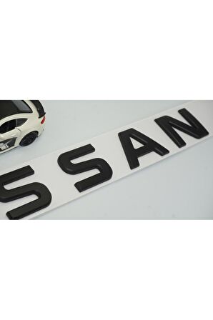 Nissan Uyumlu Bagaj 3M 3D Mat Siyah ABS Yazı Logo Amblem 29x4 Cm