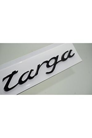DK Porsche Targa Bagaj 3M 3D Siyah ABS Yazı Logo Amblem