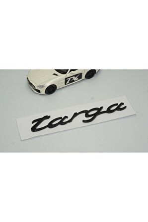 DK Porsche Targa Bagaj 3M 3D Siyah ABS Yazı Logo Amblem