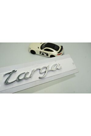 DK Porsche Targa Bagaj 3M 3D Gümüş Krom ABS Yazı Logo Amblem