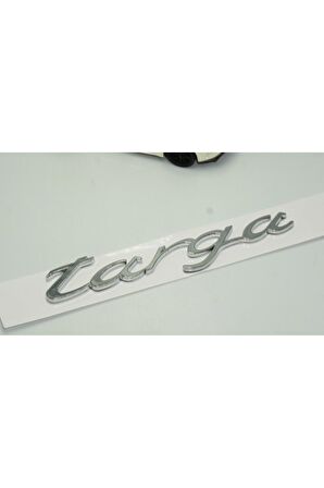 DK Porsche Targa Bagaj 3M 3D Gümüş Krom ABS Yazı Logo Amblem