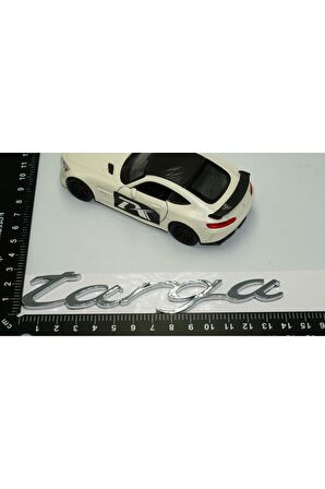 DK Porsche Targa Bagaj 3M 3D Gümüş Krom ABS Yazı Logo Amblem