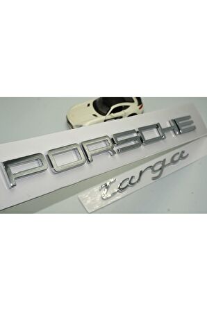 DK Porsche Targa Bagaj 3M 3D Krom ABS Yazı Logo Amblem Seti