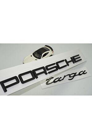 DK Porsche Targa Bagaj 3M 3D Siyah ABS Yazı Logo Amblem Seti