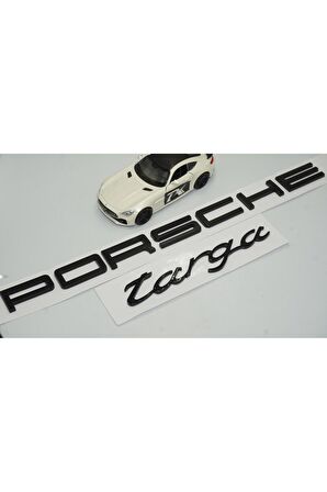 DK Porsche Targa Bagaj 3M 3D Siyah ABS Yazı Logo Amblem Seti