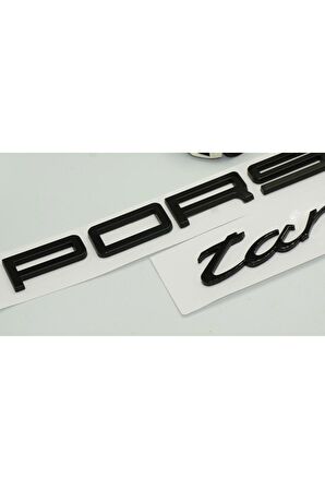 DK Porsche Targa Bagaj 3M 3D Siyah ABS Yazı Logo Amblem Seti