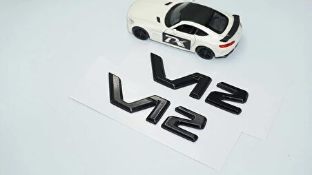 DK Tuning V12 Çamurluk Yanı Siyah ABS Yazı Logo Seti Benz İle Uyumlu