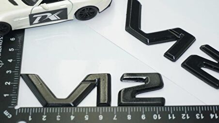 DK Tuning V12 Çamurluk Yanı Siyah ABS Yazı Logo Seti Benz İle Uyumlu