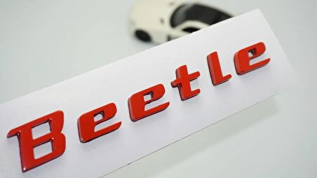 DK Tuning Volkswagen Beetle Bagaj Kırmızı ABS Yazı Logo Amblem