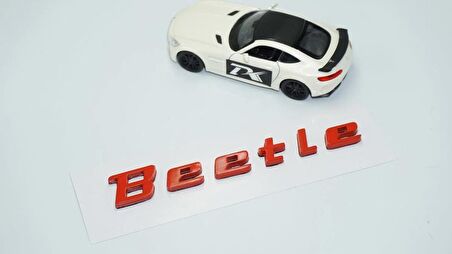 DK Tuning Volkswagen Beetle Bagaj Kırmızı ABS Yazı Logo Amblem