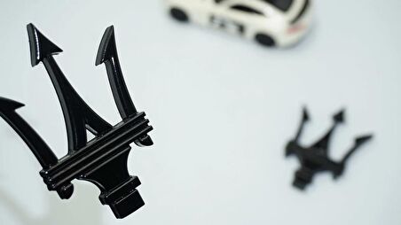 DK Tuning Maserati Yan Kanatlar Siyah 3M 3D Rozet Amblem Seti