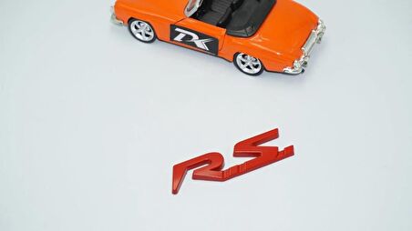 DK Tuning RS Bagaj 3M Kırmızı Metal Logo Arma Renault İle Uyumlu