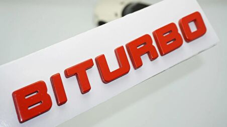 DK Tuning Biturbo Kırmızı ABS Bagaj Yazı Logo