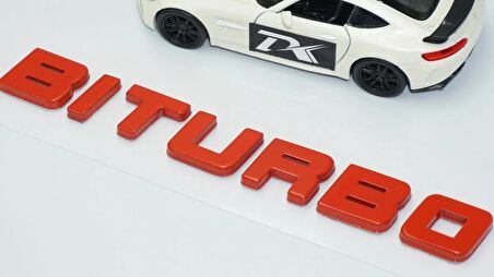 DK Tuning Biturbo Kırmızı ABS Bagaj Yazı Logo