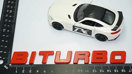 DK Tuning Biturbo Kırmızı ABS Bagaj Yazı Logo