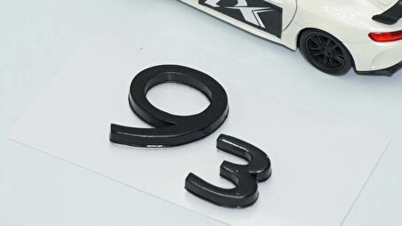 DK Tuning Saab 93 Bagaj Parlak Siyah ABS Logo Amblem Arma