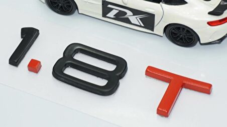 DK Tuning 1.8 T Bagaj Siyah Kırmızı 3M Yazı Logo Audi İle Uyumlu