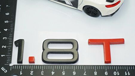 DK Tuning 1.8 T Bagaj Siyah Kırmızı 3M Yazı Logo Audi İle Uyumlu