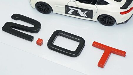DK Tuning 2.0 T Bagaj Siyah Kırmızı 3M Yazı Logo Audi İle Uyumlu