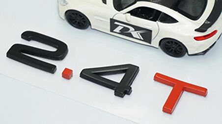 DK Tuning 2.4 T Bagaj Siyah Kırmızı 3M Yazı Logo Audi İle Uyumlu