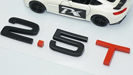DK Tuning 2.5 T Bagaj Siyah Kırmızı 3M Yazı Logo Audi İle Uyumlu