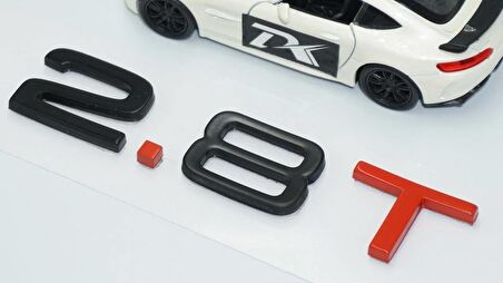 DK Tuning 2.8 T Bagaj Siyah Kırmızı 3M Yazı Logo Audi İle Uyumlu