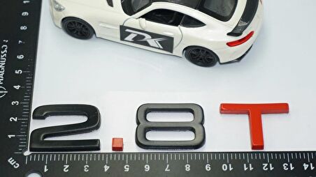 DK Tuning 2.8 T Bagaj Siyah Kırmızı 3M Yazı Logo Audi İle Uyumlu
