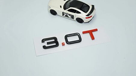 DK Tuning 3.0 T Bagaj Siyah Kırmızı 3M Yazı Logo Audi İle Uyumlu