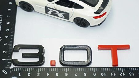 DK Tuning 3.0 T Bagaj Siyah Kırmızı 3M Yazı Logo Audi İle Uyumlu