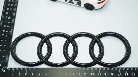 DK Tuning Audi Bagaj 192mm Siyah Halka 3D Rozet Amblem Arma