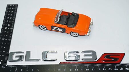 DK Tuning GLC 63S Bagaj Kırmızı Krom ABS Yazı Logo Benz İle Uyumlu