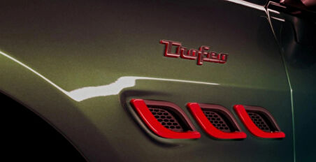 DK Tuning Maserati Trofeo Çamurluk Kırmızı Yazı Logo Amblem