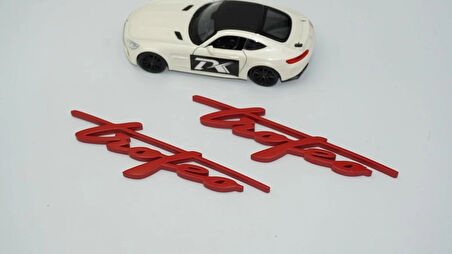 DK Tuning Maserati Trofeo Çamurluk Kırmızı Yazı Logo Amblem