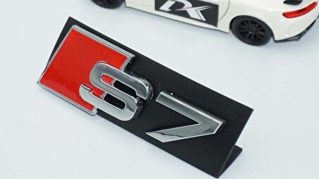DK Tuning S7 Gümüş Kırmızı 3D Ön Panjur Logo Audi İle Uyumlu