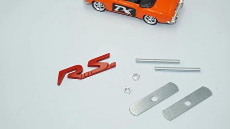 DK Tuning RS Ön Panjur Kırmızı Metal Logo Arma Renault İle Uyumlu