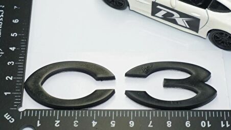 DK Tuning Citroen C3 Picasso 2005-2010 Bagaj Siyah Yazı Logo Amblem