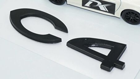 DK Tuning Citroen C4 2004 2008 Bagaj Siyah ABS Yazı Logo Amblem
