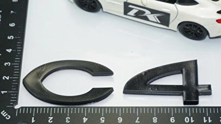 DK Tuning Citroen C4 2004 2008 Bagaj Siyah ABS Yazı Logo Amblem