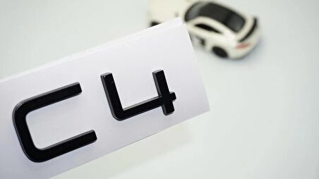 DK Tuning Citroen C4 MK3 2018+ Cactus Bagaj Siyah Yazı Logo Amblem