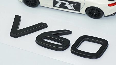 DK Tuning V60 Siyah ABS 3M 3D Bagaj Yazı Logo Volvo İle Uyumlu
