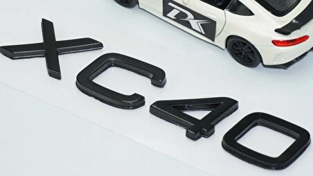DK Tuning XC40 Siyah ABS 3M 3D Bagaj Yazı Logo Volvo İle Uyumlu