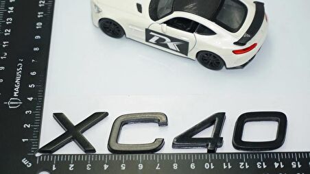 DK Tuning XC40 Siyah ABS 3M 3D Bagaj Yazı Logo Volvo İle Uyumlu