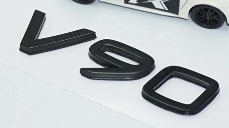 DK Tuning V90 Siyah ABS 3M 3D Bagaj Yazı Logo Volvo İle Uyumlu